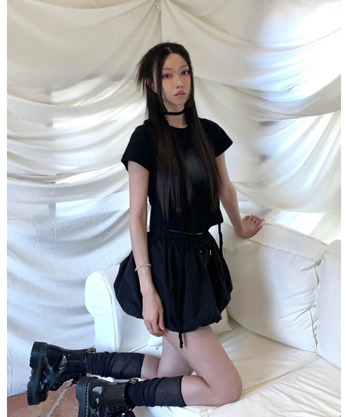 FLAREUP（フレアアップ）の「Vanish Tie Scarf T-Shirt (FL-114_Black)（Tシャツ/カットソー・レディース・ブラック・FREE）」の4枚目の写真