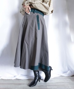 ブランド古着】サスペンダー付きミリタリーロングスカート（スカート