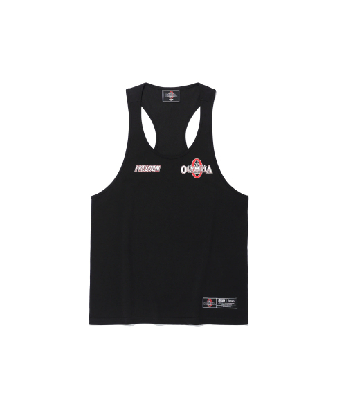 FREEDOM(フリーダム)の「オリンピア スモールロゴTバックスリーブレス(ブラック)(Tシャツ/カットソー・メンズ・その他・2XL/LARGE/X-LARGE)」の2枚目の写真
