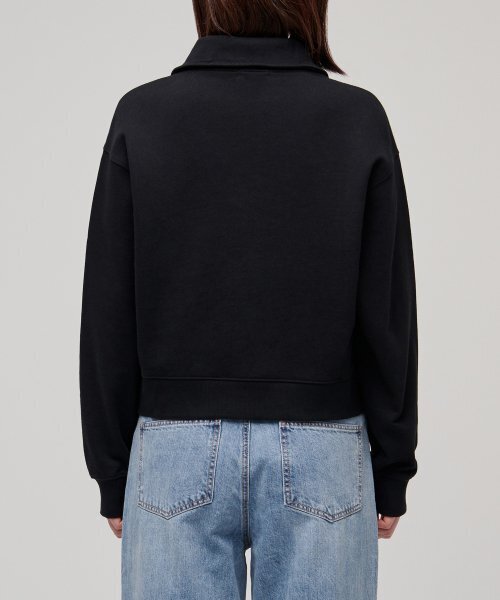 MUSINSA STANDARD WOMAN（ムシンサスタンダードウーマン）の「レディースハーフジップアップスウェットシャツ[ブラック]（スウェット・レディース・その他・SMALL/MEDIUM/LARGE/X-SMALL）」の3枚目の写真