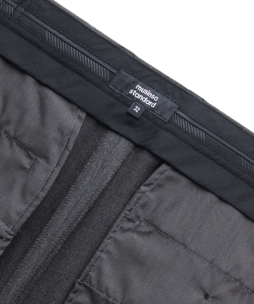 MUSINSA STANDARD（ムシンサスタンダード）の「ワイドヒドゥンバンディングクロップドスラックス[ミディアムグレー]（スラックス・メンズ・その他・40/42/26/27/28）」の8枚目の写真