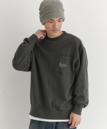 Right-on（ライトオン）の「【CAMP7】胸ポケット刺繍ロゴ クルーネックトレーナー (シンプル＆機能的/カジュアル/抗菌防臭/ポケット付き/男女兼用)（スウェット）」