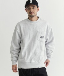 CAMP7 | 【CAMP7】胸ポケット刺繍ロゴ クルーネックトレーナー (シンプル＆機能的/カジュアル/抗菌防臭/ポケット付き/男女兼用)(スウェット)