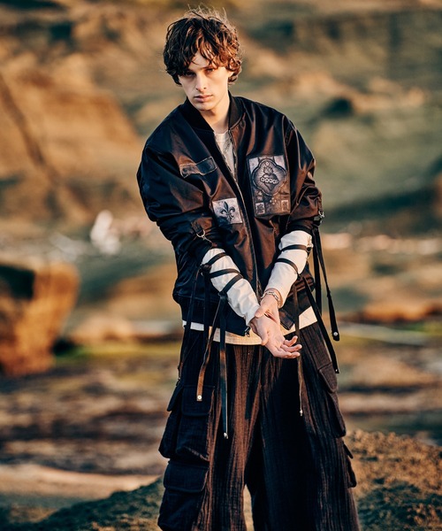 glamb（グラム）の「Blow Leather Tape Strap / ブロウレザーテープストラップ（チャーム・メンズ・ベージュ/ブラック・FREE）」の17枚目の写真