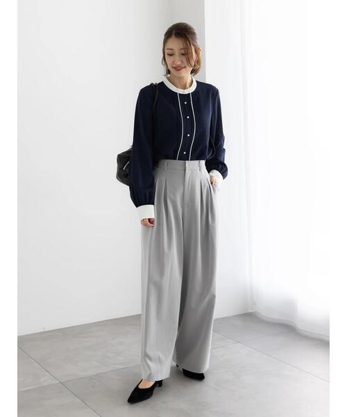 Te chichi（テチチ）の「タックワイドフルレングスパンツ《2025winter catalog item》（その他パンツ・レディース・ブラック/チャコールグレー/グレー・F）」の22枚目の写真