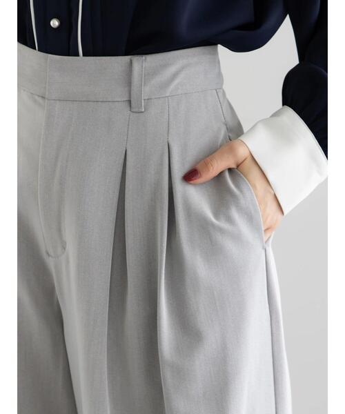 Te chichi（テチチ）の「タックワイドフルレングスパンツ《2025winter catalog item》（その他パンツ・レディース・ブラック/チャコールグレー/グレー・F）」の5枚目の写真