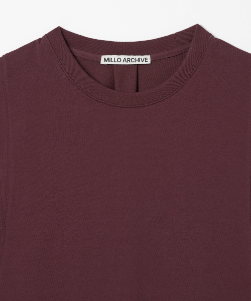 Millo Archive（ミロ アーカイブ）の「デインティカーブディテールTシャツ[バーガンディ]（Tシャツ/カットソー・メンズ・その他・LARGE/X-LARGE/MEDIUM）」の2枚目の写真