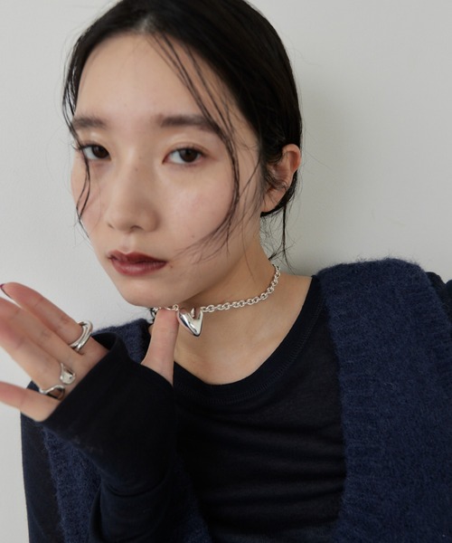 HANNE（アン）の「ハートモチーフチェーンネックレス（ネックレス・レディース・ゴールド/シルバー・FREE）」の7枚目の写真