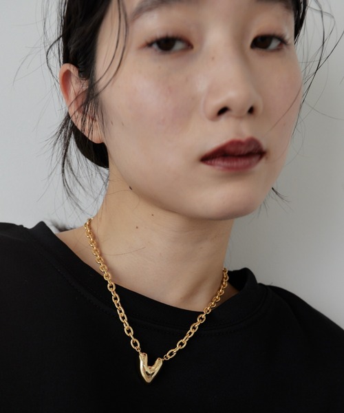 HANNE（アン）の「ハートモチーフチェーンネックレス（ネックレス・レディース・ゴールド/シルバー・FREE）」の4枚目の写真