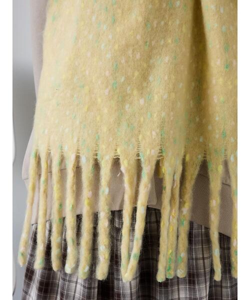 ehka sopo（エヘカソポ）の「ふわもこマフラー太フリンジネップ無地（ストール/ショール・レディース・ベージュ/ラベンダー/イエロー・F）」の7枚目の写真