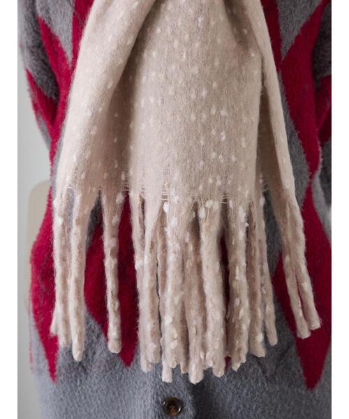 ehka sopo（エヘカソポ）の「ふわもこマフラー太フリンジネップ無地（ストール/ショール・レディース・ベージュ/ラベンダー/イエロー・F）」の12枚目の写真