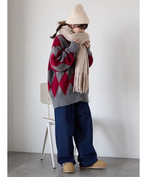 ehka sopo（エヘカソポ）の「ふわもこマフラー太フリンジネップ無地（ストール/ショール・レディース・ベージュ/ラベンダー/イエロー・F）」の15枚目の写真