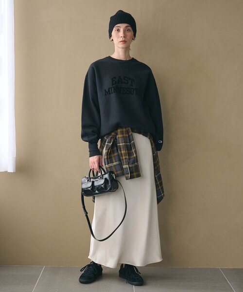 別注】＜Champion＞プリント スウェットプルオーバー（スウェット