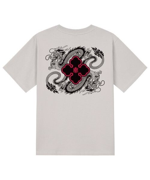 KAN6312(カン6312)の「KTC0104 ドラゴン半袖Tシャツ - ベージュ(Tシャツ/カットソー・メンズ・その他・LARGE/MEDIUM/SMALL/X-LARGE)」の1枚目の写真