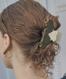 バレッタ/ヘアクリップ（グリーン・カーキ/緑色系）ファッション通販