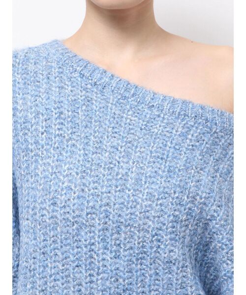 Ungrid（アングリッド）の「オフショルラメルーズニット（ニット/セーター・レディース・オレンジ/ライトグレー/ブルー・FREE）」の8枚目の写真