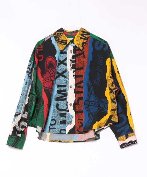 TOWEL BLACK PRINTｸﾛｯﾌﾟﾄﾞXXLｼｬﾂ（シャツ/ブラウス）｜Vivienne
