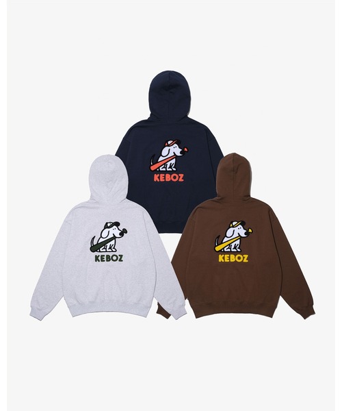 KEBOZ（ケボズ）の「YIK SWEAT FULL ZIP HOODIE（パーカー・メンズ・グレー/ネイビー/ブラウン・S/M/L/XL/2XL）」の7枚目の写真