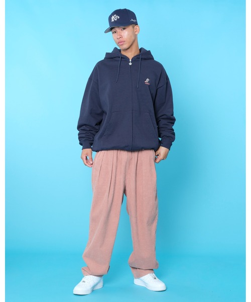 KEBOZ（ケボズ）の「YIK SWEAT FULL ZIP HOODIE（パーカー・メンズ・グレー/ネイビー/ブラウン・S/M/L/XL/2XL）」の6枚目の写真