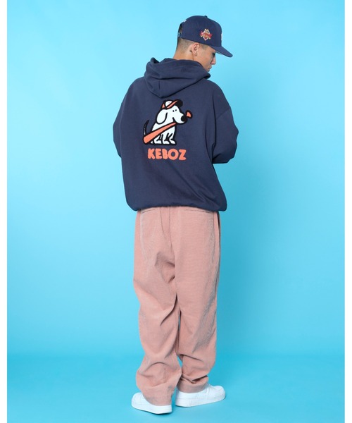 KEBOZ（ケボズ）の「YIK SWEAT FULL ZIP HOODIE（パーカー・メンズ・グレー/ネイビー/ブラウン・S/M/L/XL/2XL）」の4枚目の写真