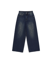 OVERFIT STITCH DENIM PANTS DEEP BLUE