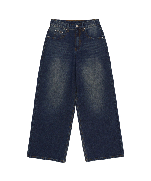 AMESWORLDWIDE（アメスワールドワイド）の「OVERFIT STITCH DENIM PANTS DEEP BLUE（デニムパンツ・レディース・その他・SMALL/MEDIUM/LARGE）」の7枚目の写真