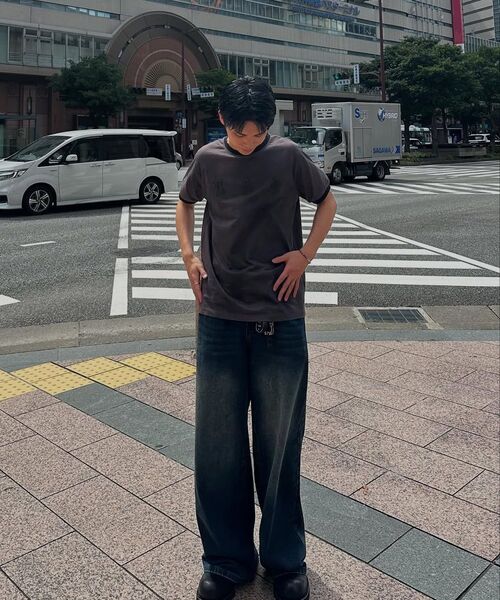 AMESWORLDWIDE（アメスワールドワイド）の「OVERFIT STITCH DENIM PANTS DEEP BLUE（デニムパンツ・レディース・その他・SMALL/MEDIUM/LARGE）」の12枚目の写真