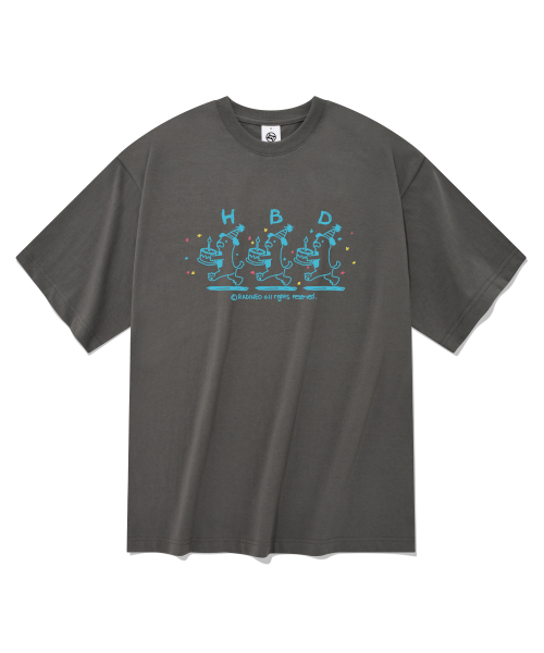 RADINEO(ラディネオ)の「ハッピーバースデー 半袖Tシャツ グレー(Tシャツ/カットソー・メンズ・その他・LARGE/MEDIUM/SMALL/X-LARGE)」の1枚目の写真