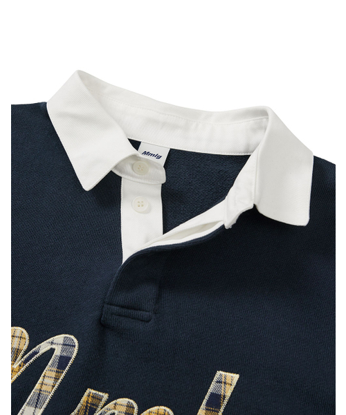 MMLG（エムエムエルジー）の「[Mmlg] CHECK PLAY RUGBY SWEAT (AUTHENTIC NAVY)（スウェット・レディース・その他・SMALL/MEDIUM/LARGE/X-LARGE）」の3枚目の写真