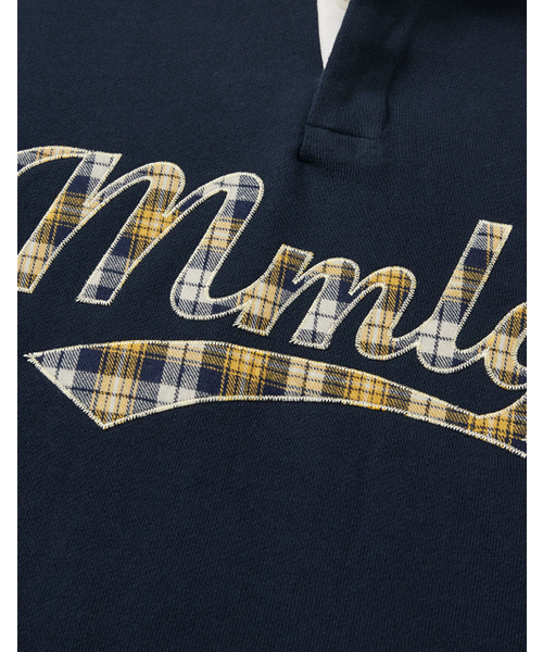 MMLG（エムエムエルジー）の「[Mmlg] CHECK PLAY RUGBY SWEAT (AUTHENTIC NAVY)（スウェット・レディース・その他・SMALL/MEDIUM/LARGE/X-LARGE）」の4枚目の写真