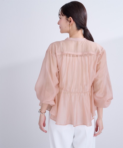 UR'S（ユアーズ）の「ウエストドロストシアーブルゾン（ブルゾン・レディース・ネイビー/ライトピンク/アイボリー/ブラック・L/M/S）」の17枚目の写真