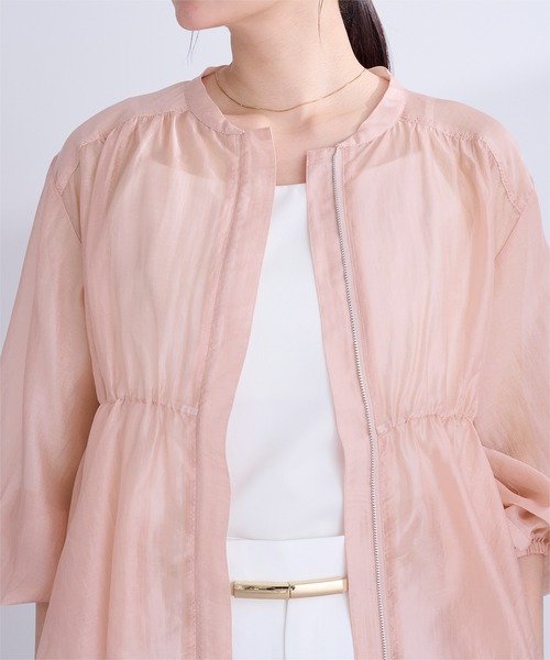 UR'S（ユアーズ）の「ウエストドロストシアーブルゾン（ブルゾン・レディース・ネイビー/ライトピンク/アイボリー/ブラック・L/M/S）」の19枚目の写真