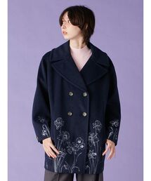 LILY BROWN | エンブロイダリーコクーンコート(チェスターコート)