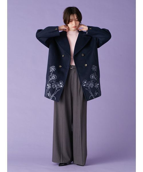 LILY BROWNリリー ブラウン エンブロイダリーコクーンコート エンブロイダリーコクーンコート（チェスターコート）｜LILY BROWN