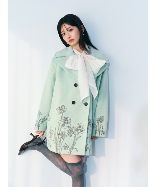 LILY BROWN エンブロイダリーコクーンコート LILY BROWN（リリーブラウン）の「エンブロイダリーコクーンコート