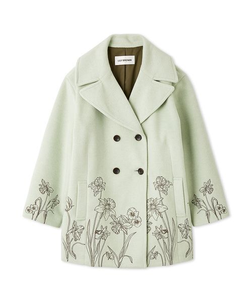 LILY BROWN（リリーブラウン）の「エンブロイダリーコクーンコート