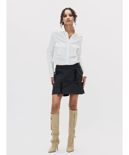 SETSETSET(セットセットセット)の「SHIRRING CARGO SHIRT WHITE(シャツ/ブラウス・レディース・その他・MEDIUM/SMALL)」の4枚目の写真