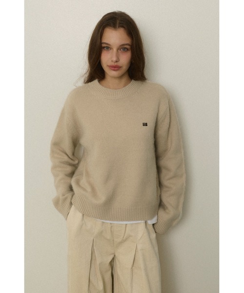 ALEXIA STAM（アリシアスタン）の「Logo Knit Top /ロゴニットトップス（ニット/セーター・レディース・ベージュ/グレー/ネイビー・FREE）」の15枚目の写真