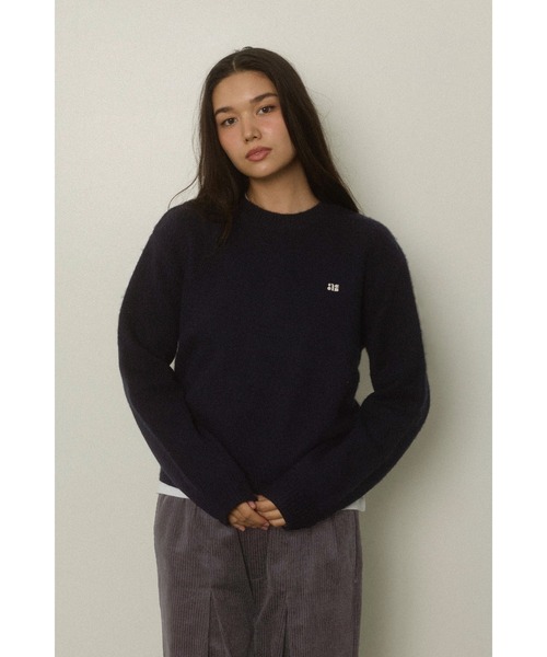 ALEXIA STAM（アリシアスタン）の「Logo Knit Top /ロゴニットトップス（ニット/セーター・レディース・ベージュ/グレー/ネイビー・FREE）」の19枚目の写真