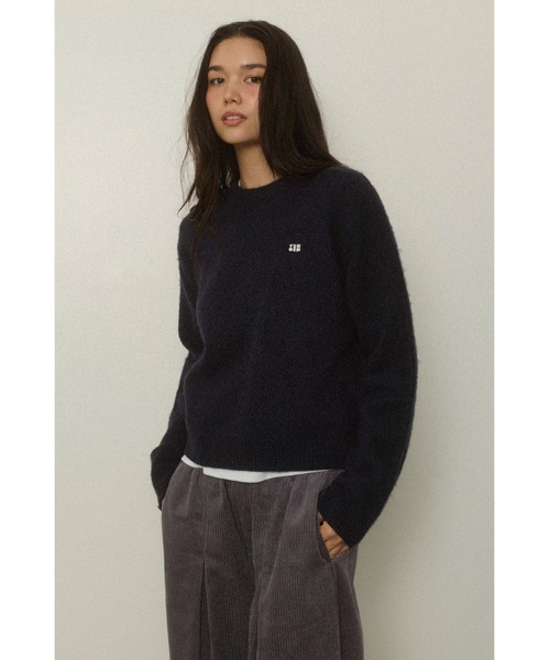 ALEXIA STAM（アリシアスタン）の「Logo Knit Top /ロゴニットトップス（ニット/セーター・レディース・ベージュ/グレー/ネイビー・FREE）」の20枚目の写真