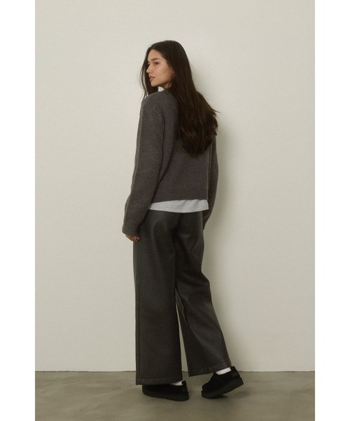 ALEXIA STAM（アリシアスタン）の「Logo Knit Top /ロゴニットトップス（ニット/セーター・レディース・ベージュ/グレー/ネイビー・FREE）」の5枚目の写真