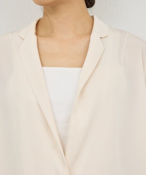 GALLARDAGALANTE(ガリャルダガランテ)の「【手洗い可】2WAYシャツジャケット(シャツ/ブラウス・レディース・アイボリー/ブラウン・FREE)」の6枚目の写真