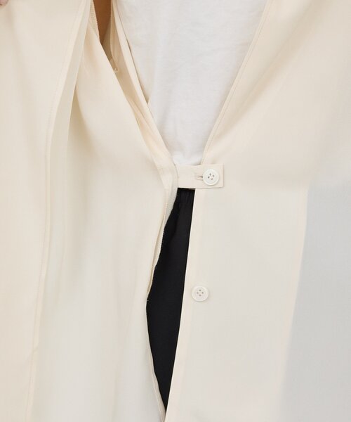 GALLARDAGALANTE(ガリャルダガランテ)の「【手洗い可】2WAYシャツジャケット(シャツ/ブラウス・レディース・アイボリー/ブラウン・FREE)」の9枚目の写真