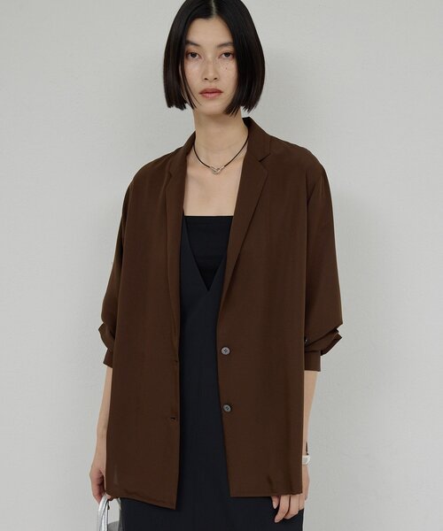 GALLARDAGALANTE(ガリャルダガランテ)の「【手洗い可】2WAYシャツジャケット(シャツ/ブラウス・レディース・アイボリー/ブラウン・FREE)」の16枚目の写真