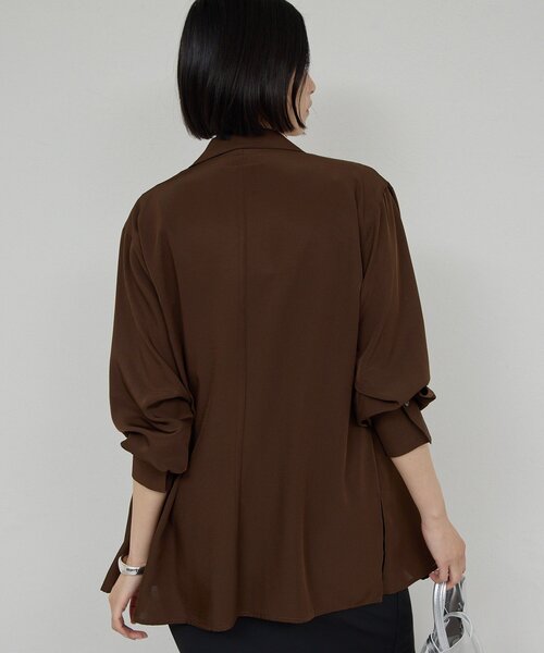 GALLARDAGALANTE(ガリャルダガランテ)の「【手洗い可】2WAYシャツジャケット(シャツ/ブラウス・レディース・アイボリー/ブラウン・FREE)」の18枚目の写真