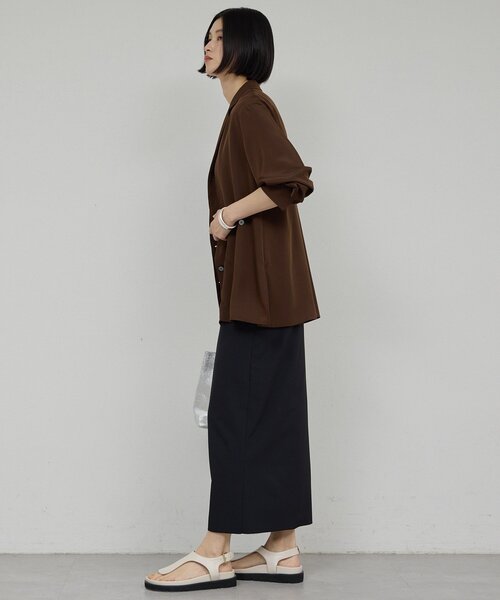 GALLARDAGALANTE(ガリャルダガランテ)の「【手洗い可】2WAYシャツジャケット(シャツ/ブラウス・レディース・アイボリー/ブラウン・FREE)」の20枚目の写真