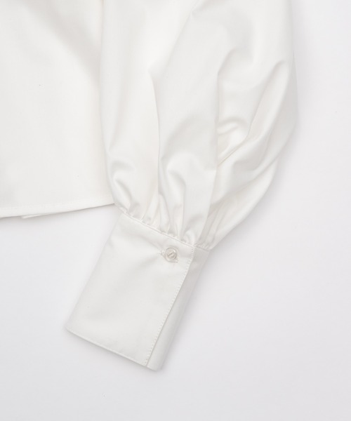 【新品】未開封 OLUN ビックカラーブラウス 白 OLUN ブラウス シャツ big collar blouse/ビックカラーブラウス