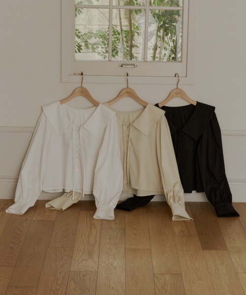 big collar blouse/ビックカラーブラウス（シャツ/ブラウス）｜OLUN