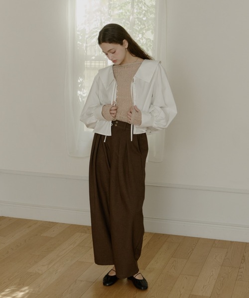 OLUN（オルン）の「big collar blouse/ビックカラーブラウス（シャツ