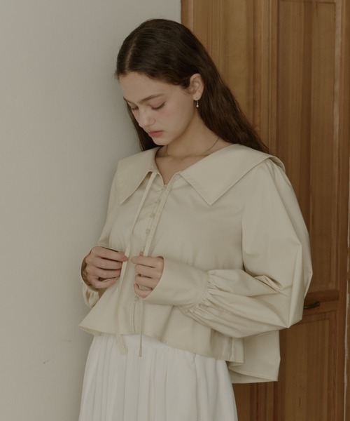 big collar blouse/ビックカラーブラウス（シャツ/ブラウス）｜OLUN